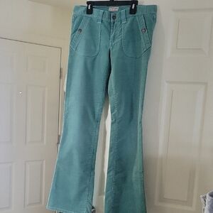 Abercrombie & Fitch Teal Flare Corduroy Pants